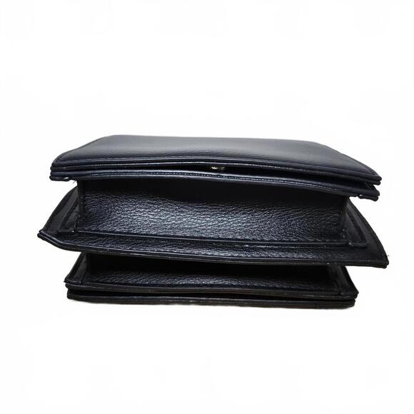 NEW YORK YANKEES Black Leather WALLET LADIES WRISTLET ORGANIZER CLUTCH W Straps - Picture 3 of 8